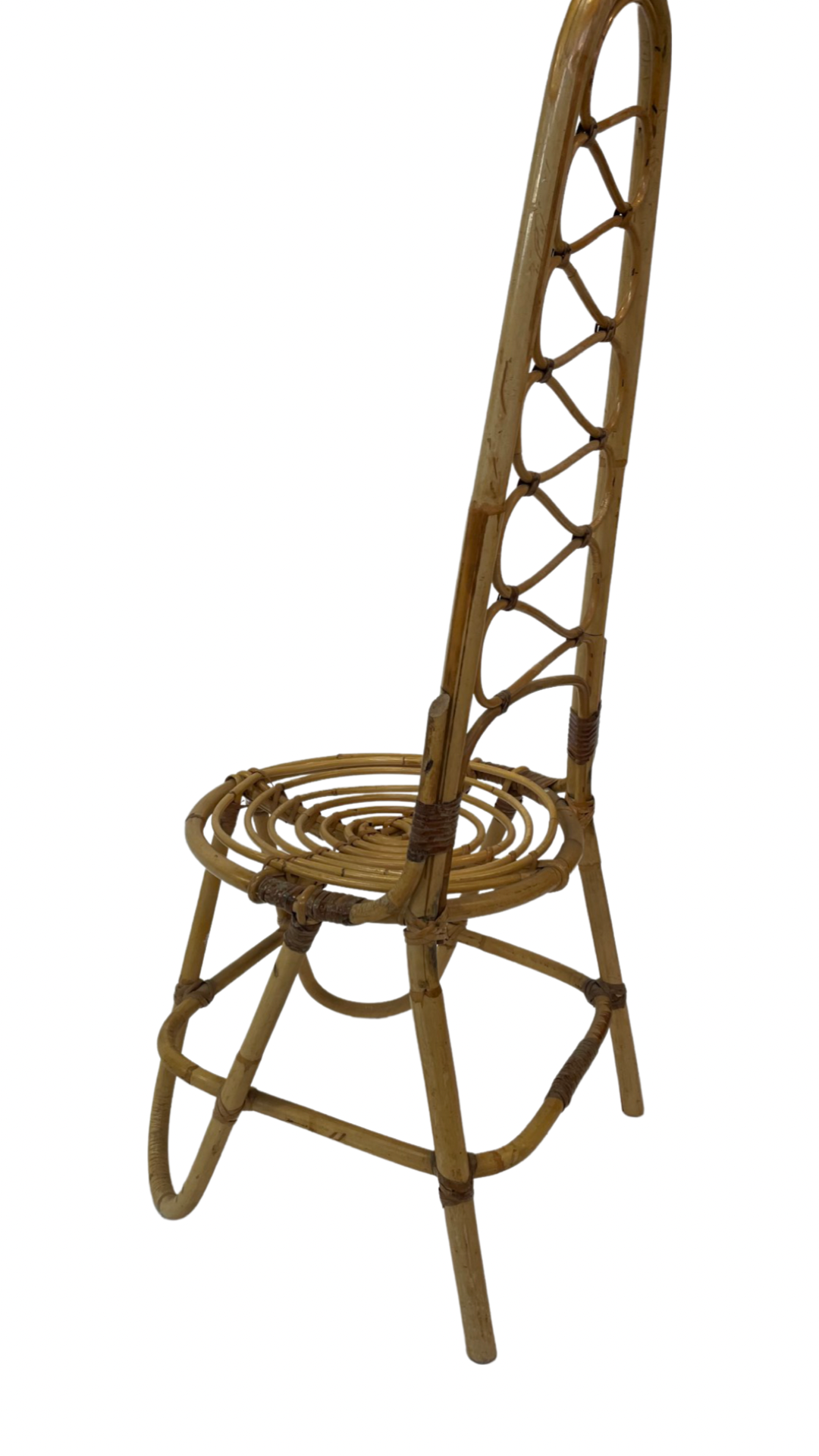 Chaise vintage en rotin Rohe Noordwolde