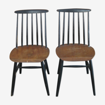 Pair of chairs Ilmari Tapiovaara model "Fanett"