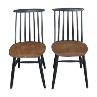 Pair of chairs Ilmari Tapiovaara model "Fanett"