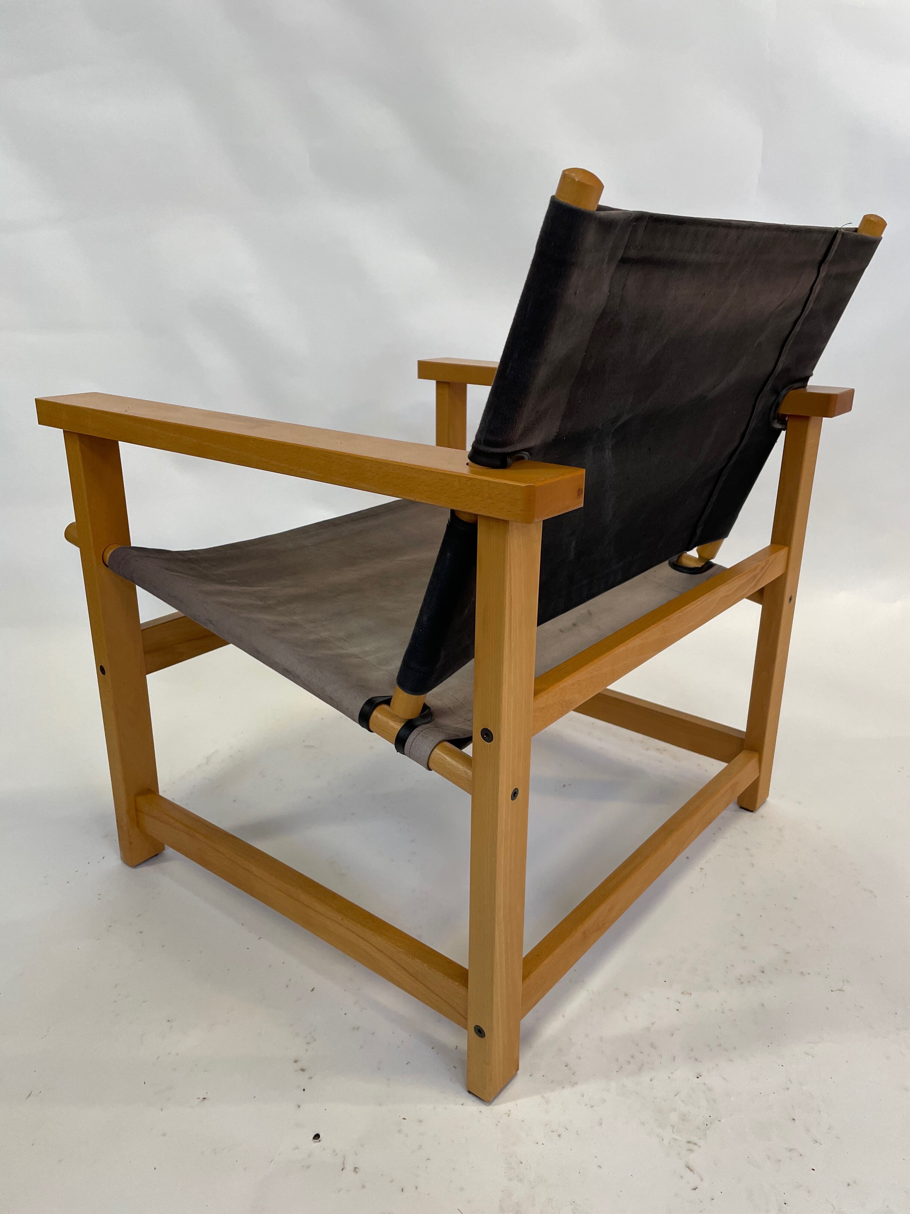 Vintage Safari Chair 1980s Hyllinge Møbler Denmark
