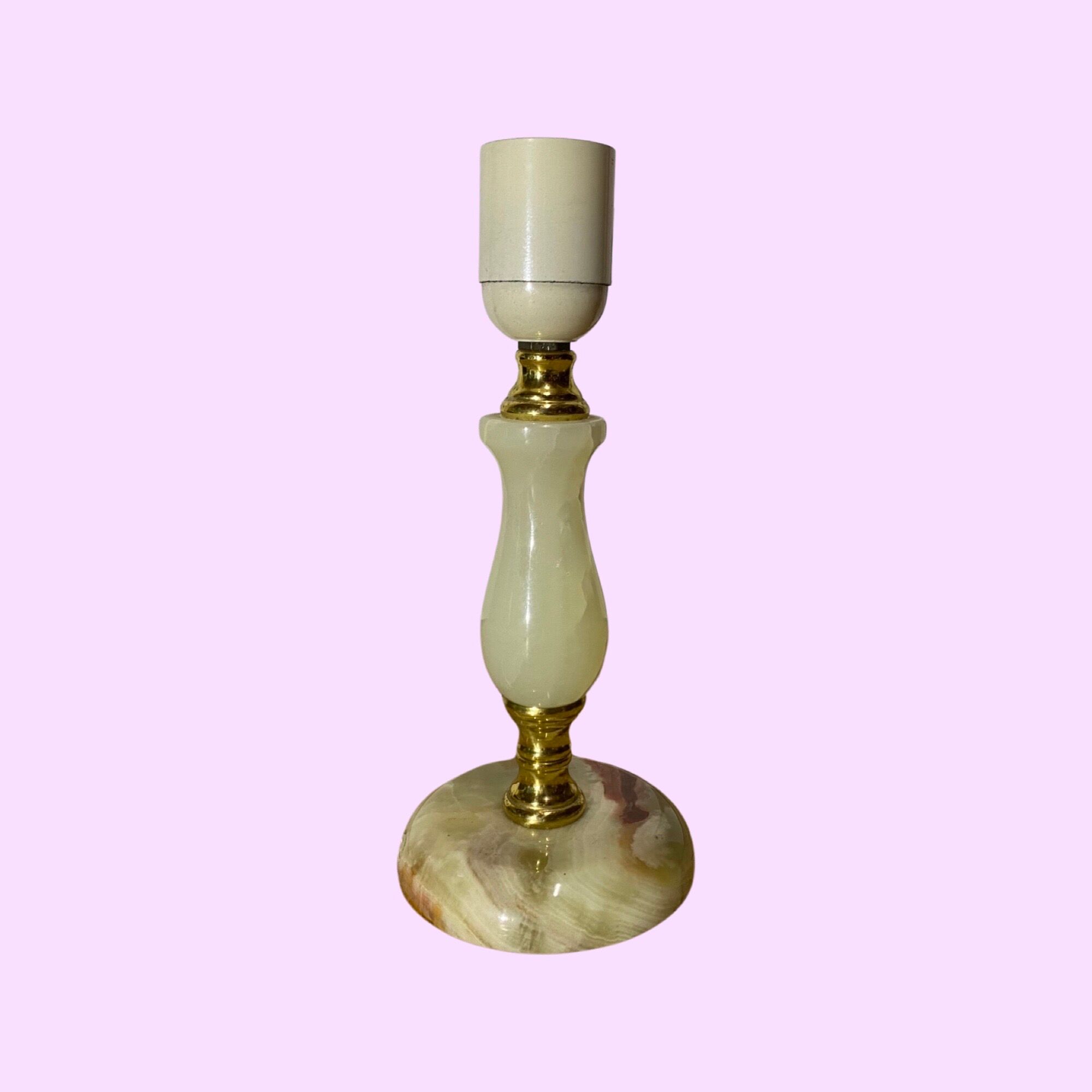 1960s green marble table lamp from denmark | vintage desk lamp green marble with brass mid-century