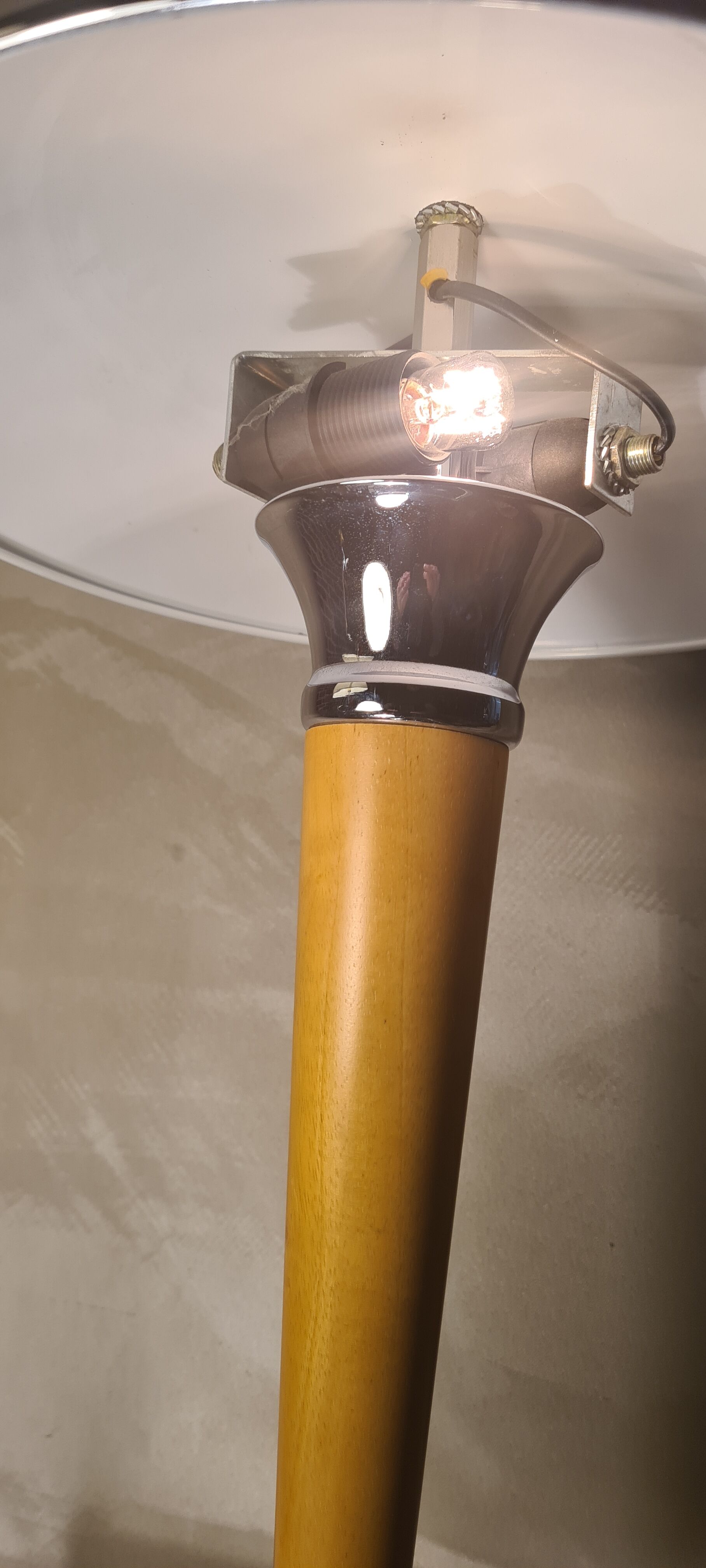 Mushroom lamp (said liner), H45 x L32, chrome nickel