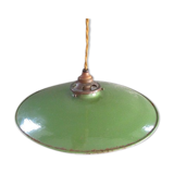 Old suspension in green enamelled sheet metal