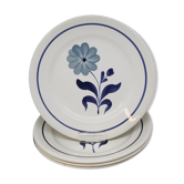Lot of 4 flat plates 1006 Givors earthenware