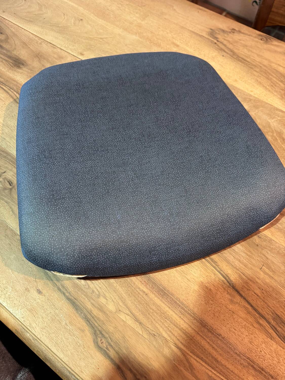 Lot de 12 chaises Baumann vintage assise Skaï bleu