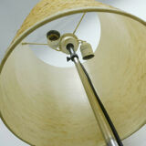Floor lamp fiberglass shade chrome black metal 1960s