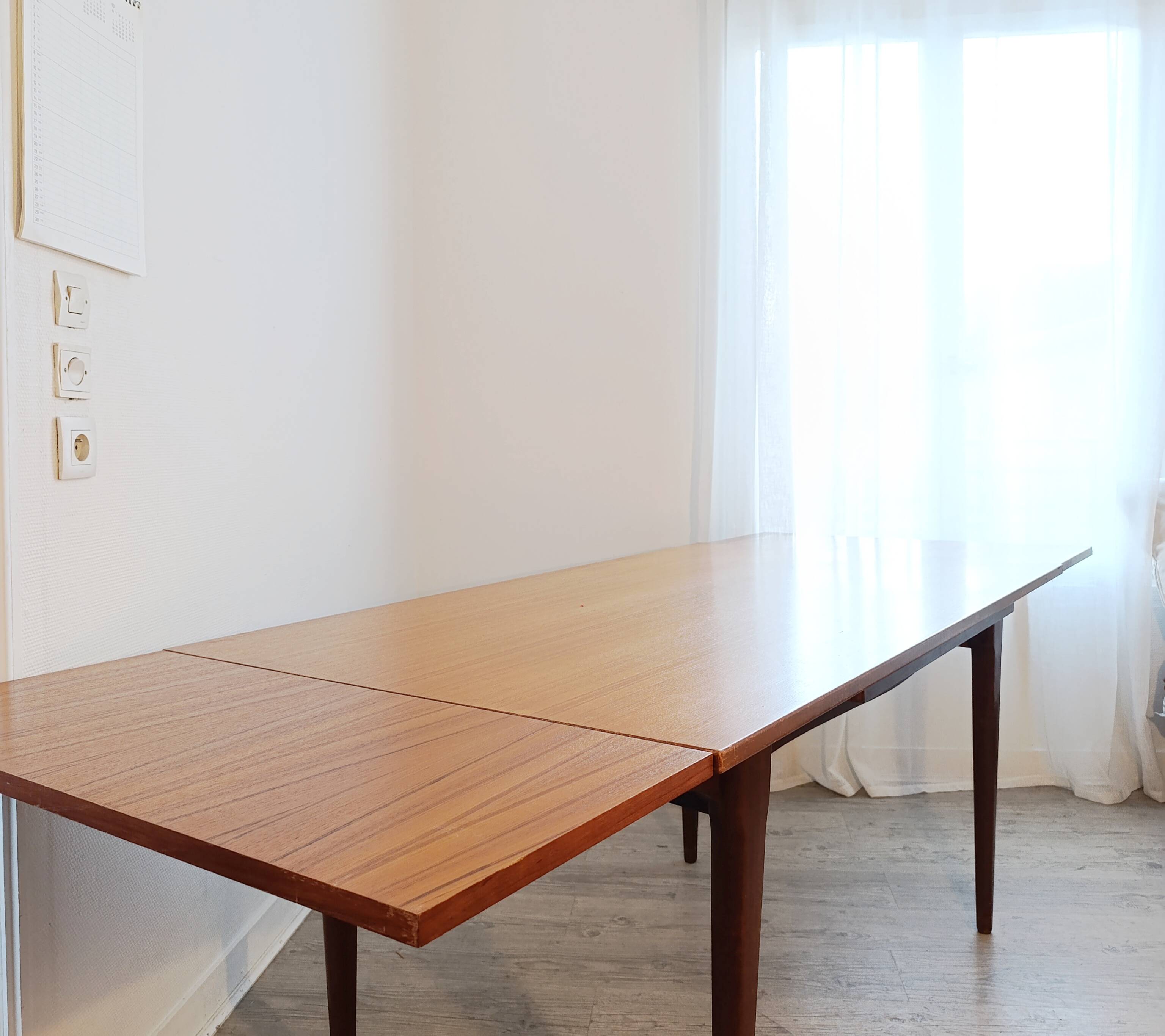 Danish vintage teak dining table from the 1960s.