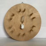 6 wooden egg cups hourglass wall mount Scandinavian wood