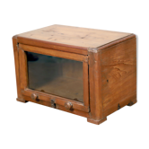 Art Deco showcase in Burmese teak