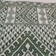Classic white and green carpet handmade in pure wool