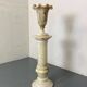 Vintage Spanish Alabaster Pedestal Column with Original Vase, 1970s, Set of 2