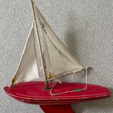 Voilier de bassin anglais Star'Yacht rouge, modèle SY2, années 50-60