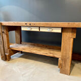 Old wooden workbench, renovated