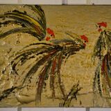 Enamelled canvas roosters by DEFFP 13 2000’s