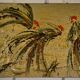 Tableau toile émaillée coqs de DEFFP 13, années 2000