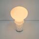 Vintage Space Age Bulb Table Lamp in White Glass, Germany, 1970s