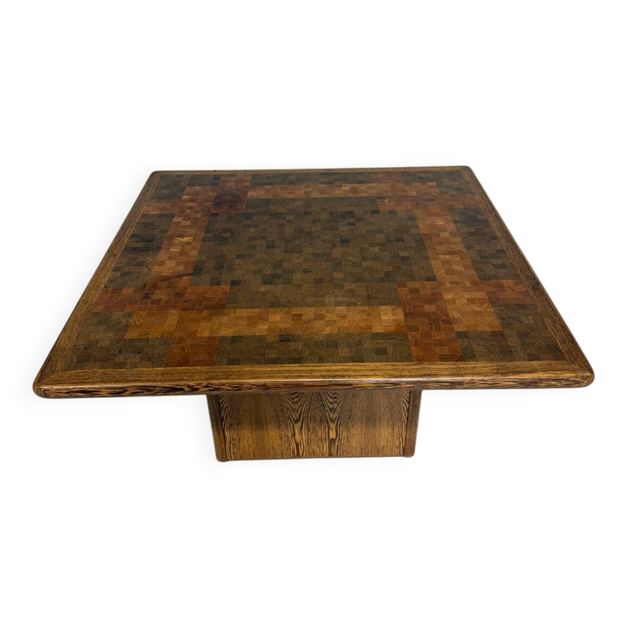 Scandinavian design marquetry wood coffee table by rolf middel and lindum