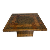Table basse bois marqueterie design scandinave rolf middel et lindum