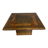 Table basse bois marqueterie design scandinave rolf middel et lindum