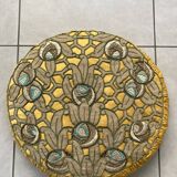 Large round Art Deco embroidered cushion