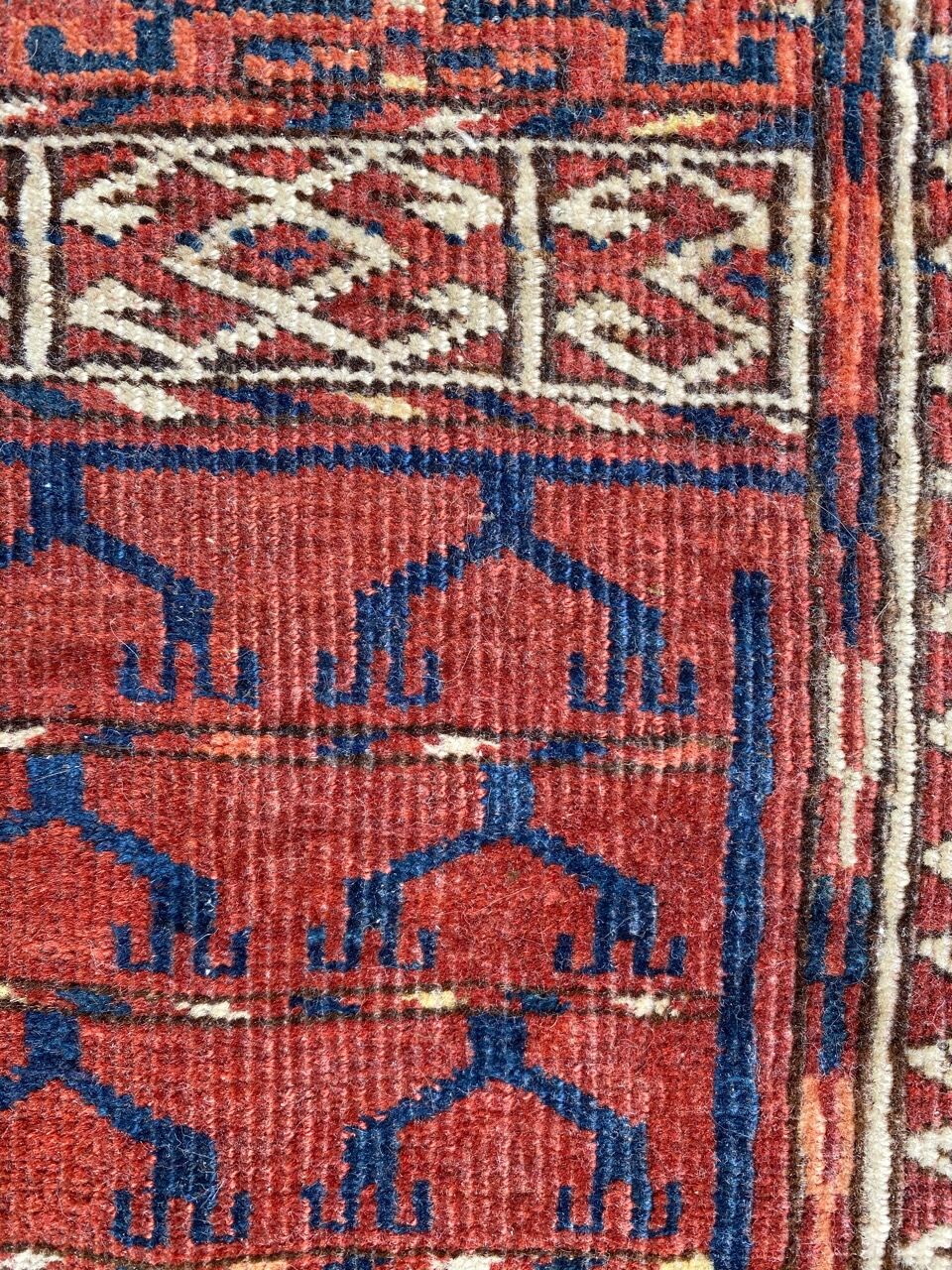 19th century Afghan Hatchlou tribal antique rug 131x140 cm