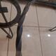 Table basse fer forgé et verre de 1960