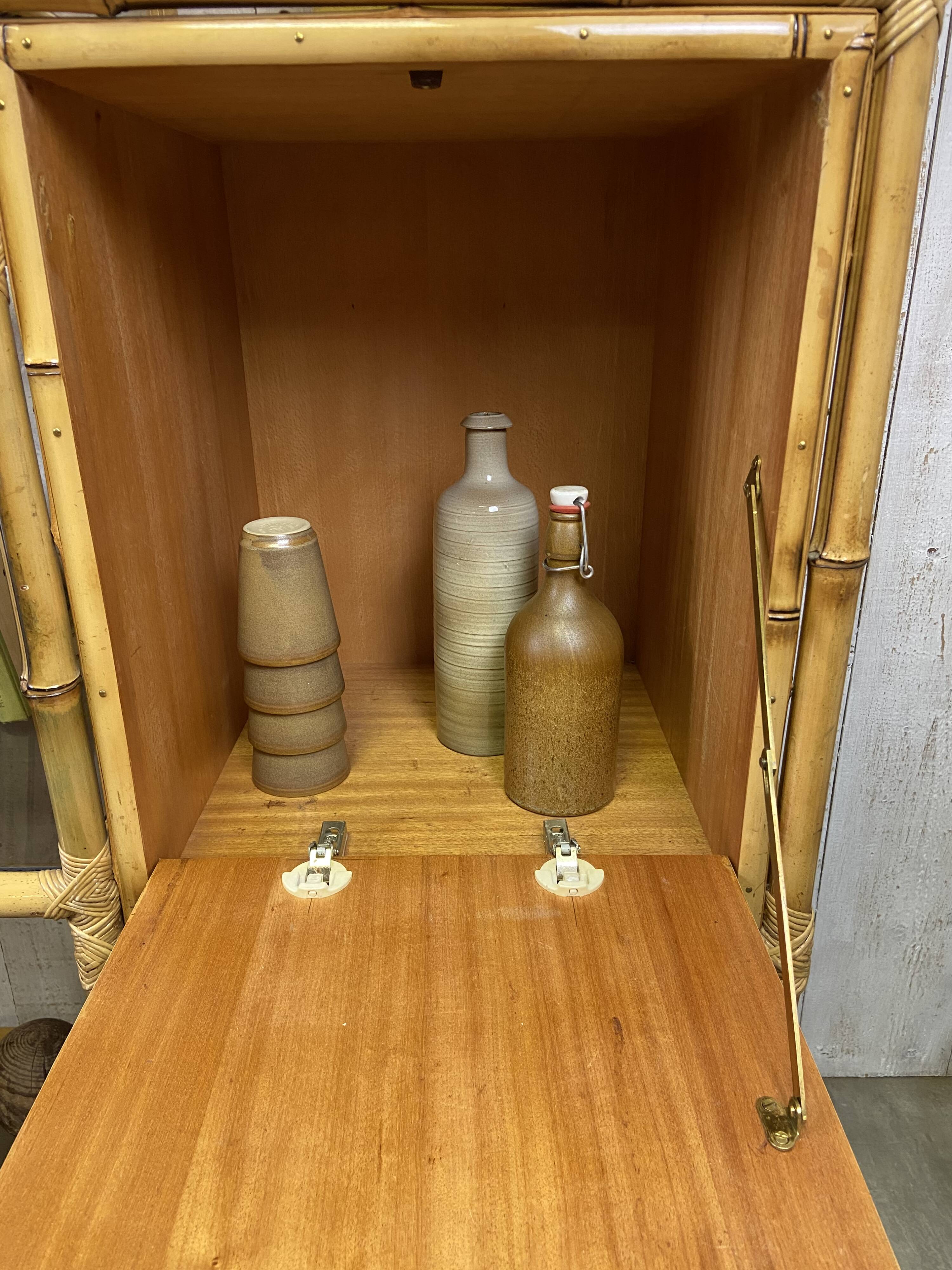 Vintage rattan shelf