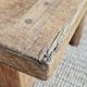 XXL coffee table in solid raw elm wood with 2 drawers, rustic antique.