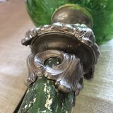 Electrified green kerosene lamp