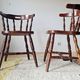 Set of 4 Western Bistro Chairs in Solid Wood – Vintage Pub Style