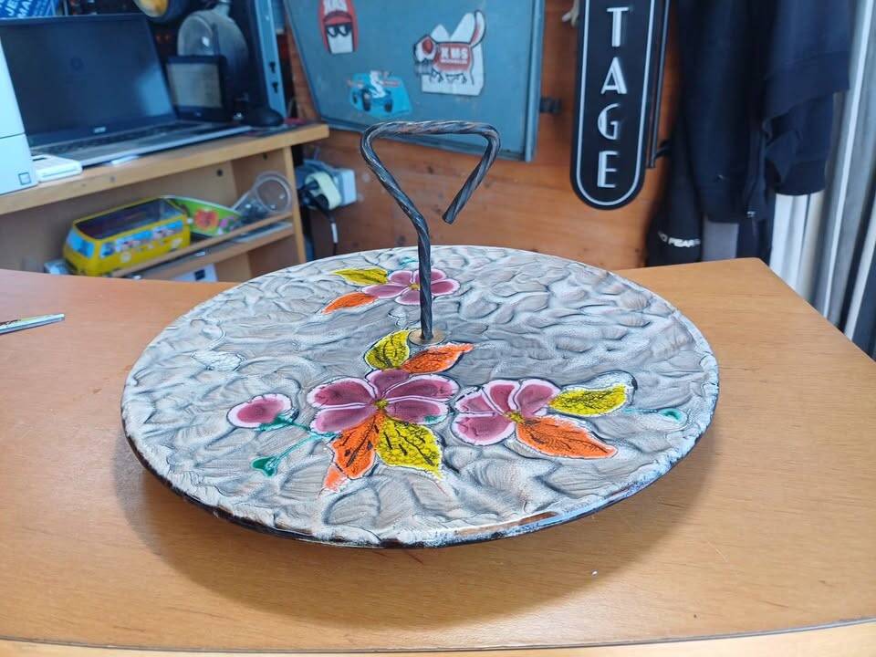Vintage ceramic serving dish - Le Poët-Laval -
