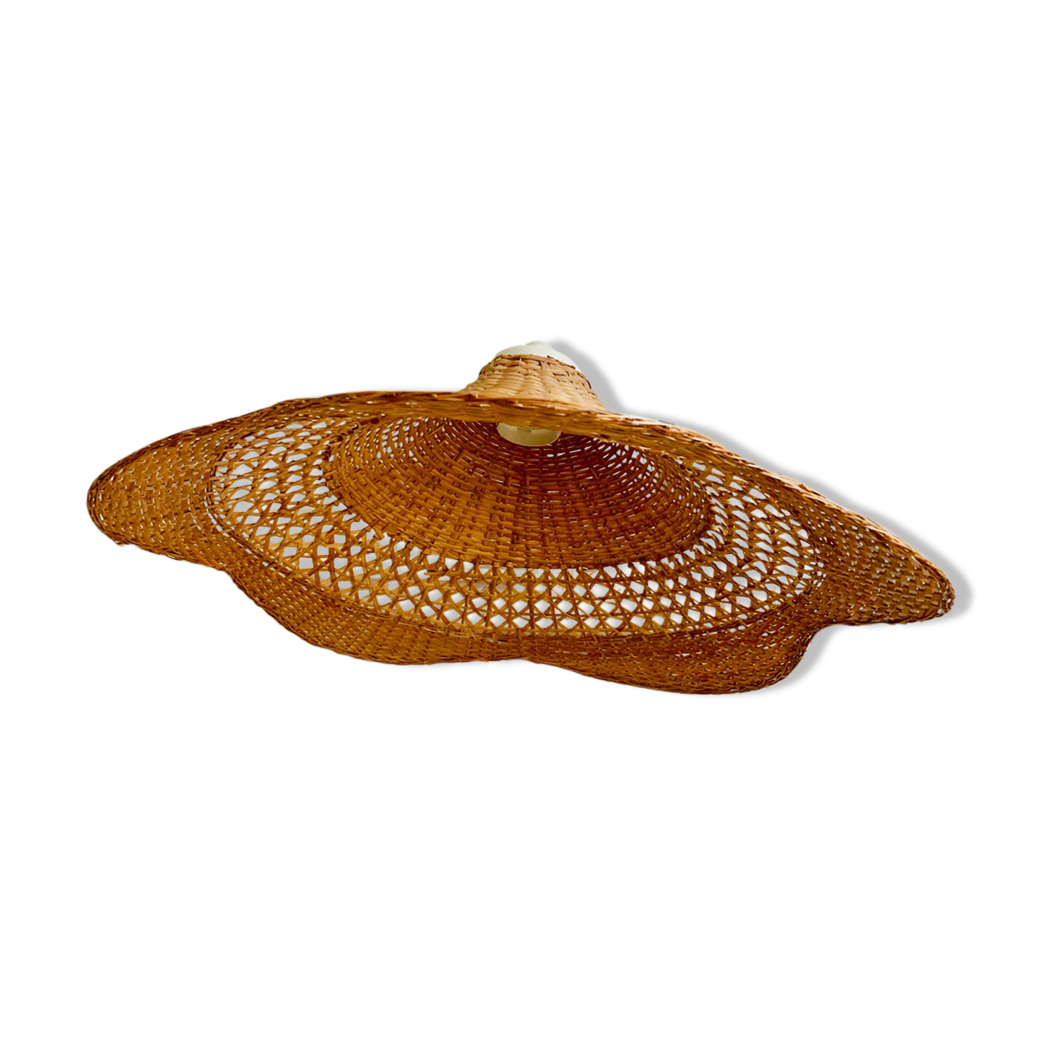 Hanging flower in wicker rattan