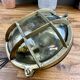Vintage industrial brass clock – maritime/workshop style