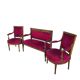 Salon Louis XVI - Banquette et deux fauteuils