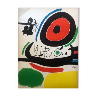 Joan miro, tres libres, 1970. original lithograph.