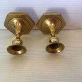 Pair of mini brass candlesticks