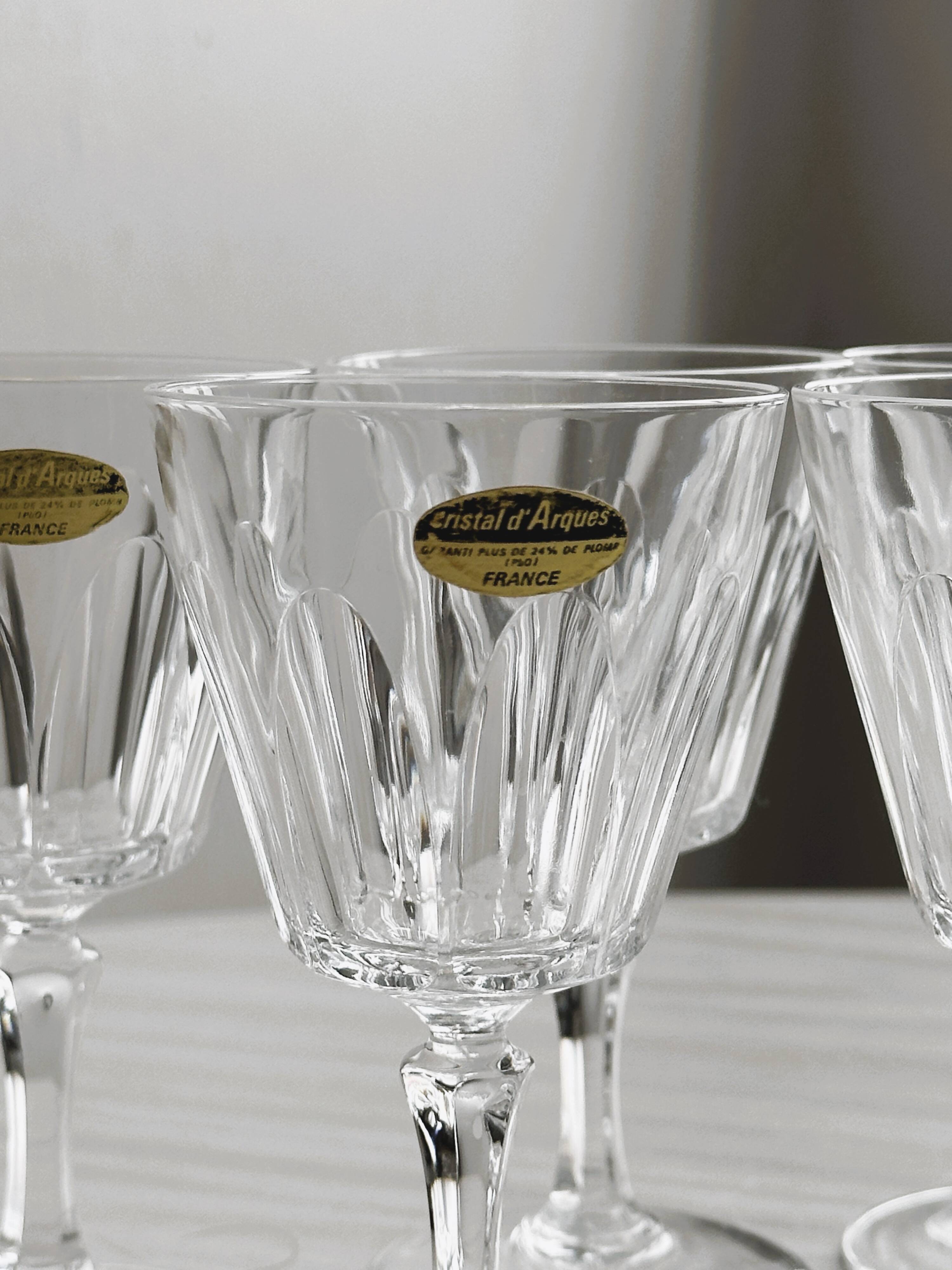 Cristal D'Arques liqueur glasses.