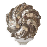 Crystal cup cut on metal stand