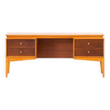Bureau/coiffeuse en bois original vintage des années 1960 de Peter Hayward pour Uniflex