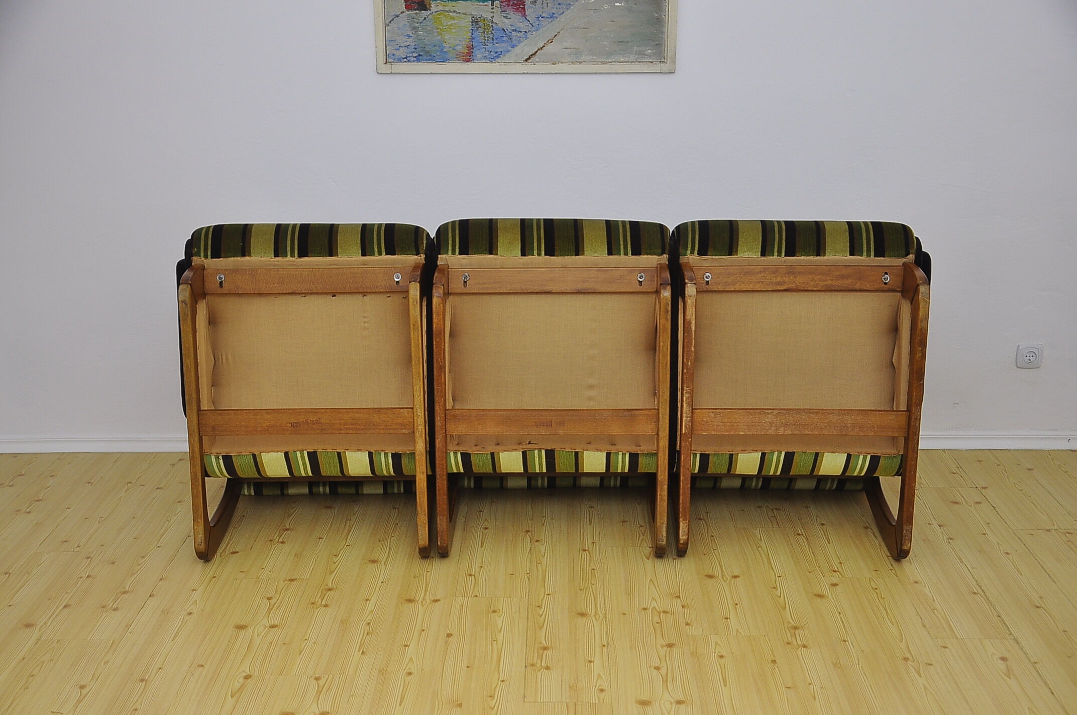 Vintage striped modular sofa, 1970s