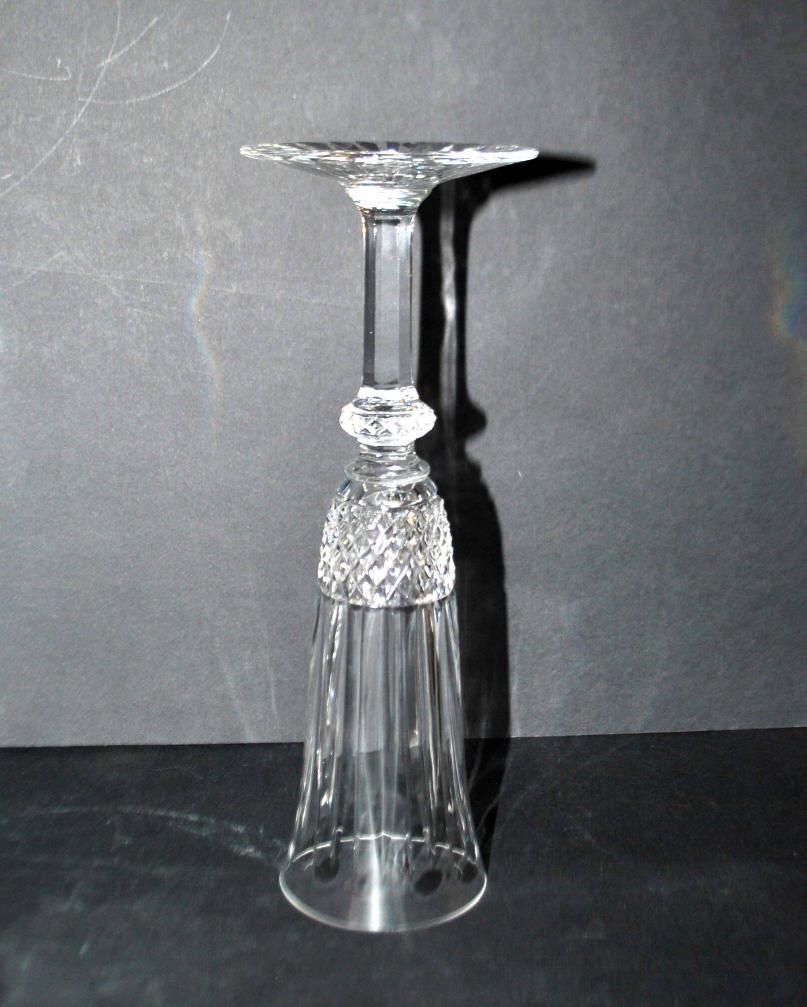 Saint-Louis set of 6 Tommy cut crystal champagne flutes signed H18.5