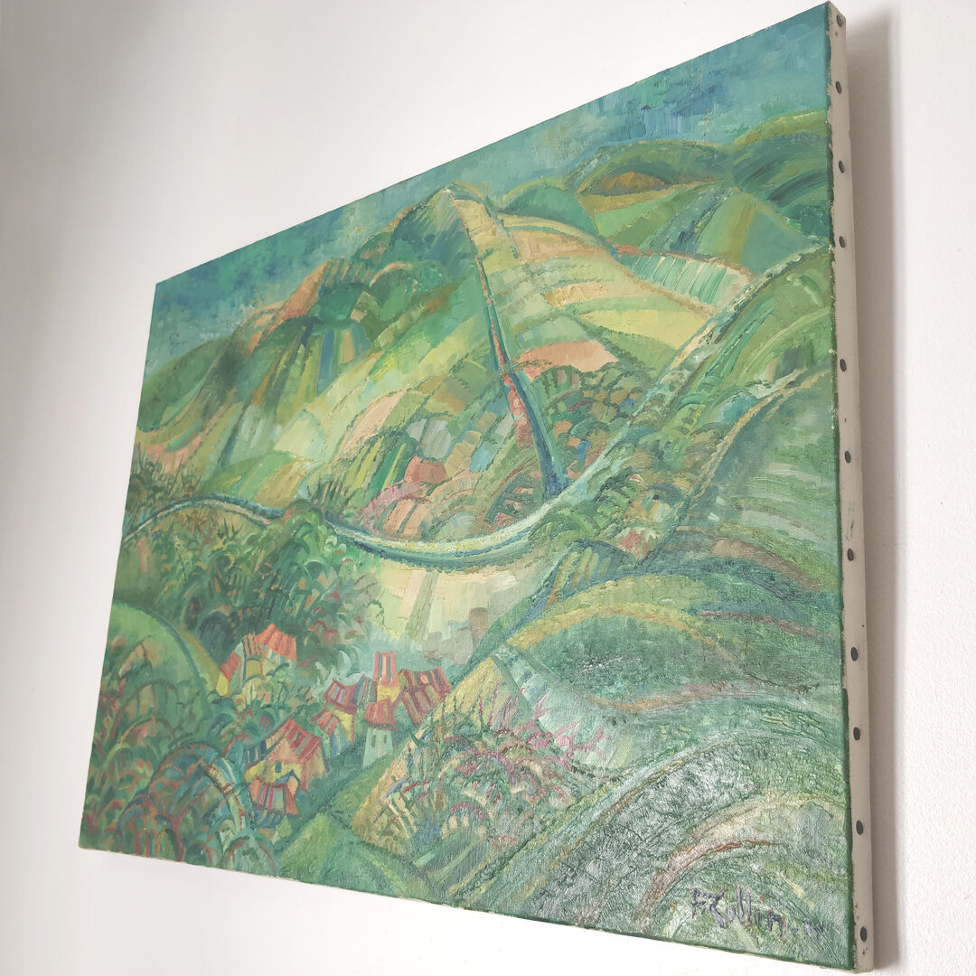 Cerdon's green and wine landscape picture