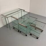 Italian design glass console storage unit by Gallotti & Radice An70