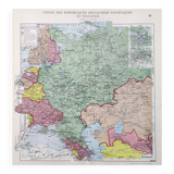 Vintage USSR and Finland map 43x43cm from 1950