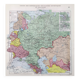 Carte vintage Urss et Finlande 43x43cm de 1950