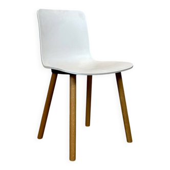 Vitra Hal Jasper Morrison, plastique et bois – blanc – chaise de travail