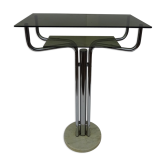 vintage year 70 80 glass chrome console marble