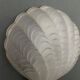 Wall lamp in frosted glass Art Deco 1950 scallop shell