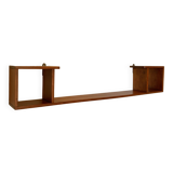 Varnished wooden wall shelf, 1960s