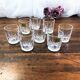 Set of 8 cut glass shot glasses France Arcoroc